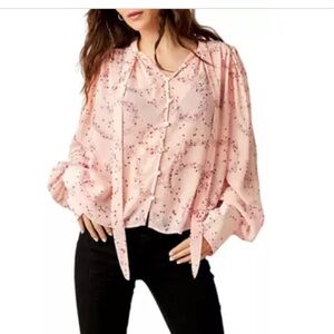 NWT Free People Stars Align Printed Top